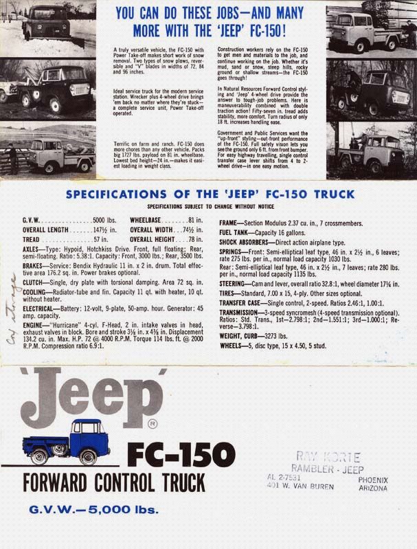 1959 Jeep FC-150 Brochure Page 1